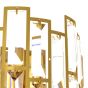 Απλίκα Επιτοίχια L215xH330xA130 mm 3xΕ14 Ορείχαλκος Χρυσαφί -Διάφανα Κρύσταλλα Eglo Calmeilles 39615