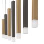 Φωτιστικό Κρεμαστό Ρυθμιζόμενο Ράγα L108xH150cm LED 3000K Μαύρο-Γκρι-Καφέ Γυαλί Σατινέ Eglo Estanterios 39906
