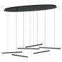 Κρεμαστό Φωτιστικό Μέταλλο Μαύρο D128,5cm Led 3000K 6000lm Eglo Lindoza 39915