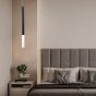 Κρεμαστό φωτιστικό LED 5W 3000K από μαύρο μέταλλο D:9X200cm 4066-Black