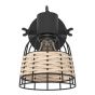 Φωτιστικό Σποτ Μονόφωτο L480xH240mm 1xE27 Μαύρο Ράταν Eglo Anwick 1 43324