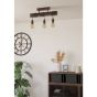 Φωτιστικό Οροφής Τρίφωτο Ράγα L550xH260mm 3xE27 Καφέ Αντικέ Eglo Townshend 4 43522