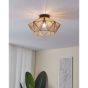 Φωτιστικό Οροφής Ø445xH260mm 1xE27 Φυσικό-Μαύρο Eglo Adwickle 43775