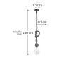 InLight Κρεμαστό φωτιστικό από καφέ σχοινί 1XE27 D:130cm 4381-1-BL