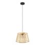 Φωτιστικό Κρεμαστό Ø380xH1100mm 1xE27 Μπαμπού-Μαύρο Eglo Hykeham 43852