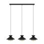 Φωτιστικό Κρεμαστό Τρίφωτο Ράγα 3L960xH1100mm  Μέταλλο-Μαύρο-Ορείχαλκος Eglo Grizedale 43886