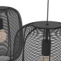 Κρεμαστό Φωτιστικό Δίφωτη Ράγα 2xE27 L68xH110cm Μαύρο Eglo Rinroe 43966