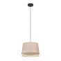 Φωτιστικό Κρεμαστό Μονόφωτο 1xE27 Ø380xH1100mm  Μέταλλο-Ξύλο-Ύφασμα Eglo Tabley 43975