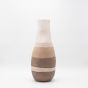 ΒΑΖΟ ΚΕΡΑΜΙΚΟ ΕΚΡΟΥ-ΜΠΕΖ-ΚΑΦΕ 18x18x44.5cm Eurolamp 819-00292
