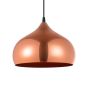 Eglo Hapton Μοντέρνο Κρεμαστό Φωτιστικό Μονόφωτο Καμπάνα με Ντουί E27 σε Χάλκινο Χρώμα 49449