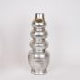 ΒΑΖΟ ΠΗΛΙΝΟ ΑΣΗΜΙ 18x18x48cm Eurolamp 819-00514