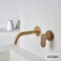 Μπαταρία Νιπτήρα Τοίχου Slim Vicario Antique Brass 500045-221
