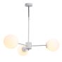 InLight Κρεμαστό φωτιστικό από λευκό μέταλλο και λευκή οπαλίνα 3XG9 D:70cm 5012-3