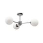 InLight Κρεμαστό φωτιστικό από χρώμιο μέταλλο και λευκή οπαλίνα 3XG9 D:45cm 5014-3