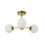 InLight Κρεμαστό φωτιστικό από χρυσό ματ μέταλλο και λευκή οπαλίνα 3XG9 D:45cm 5015-3