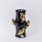 ΒΑΖΟ ΚΕΡΑΜΙΚΟ ΜΑΥΡΟ - ΧΡΥΣΟ 20x20x31cm Eurolamp 752-20407