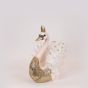 ΒΕΛΟΥΔΙΝΟΣ ΚΥΚΝΟΣ, ΡΟΖ ΜΕ ΧΡΥΣΟ GLITTER, 27x22x28cm Eurolamp 600-47717