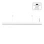 InLight Κρεμαστό φωτιστικό LED 40W 3CCT By Switch από αλουμίνιο σε λευκή απόχρωση D:120cm 6072-120-WH