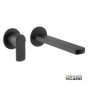 Μπαταρία Νιπτήρα Τοίχου Glam Vicario Black Matt 610045-400