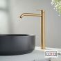 ΜΠΑΤ.ΝΙΠΤ.ΥΨΗΛΗ+ΒΑΛΒ.CLIC-CLAC COSMO INOX PVD BRUSHED GOLD 6113-211