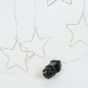 ΚΟΥΡΤΙΝΑ, 184 MINI LED, 8 ΜΕΤΑΛΛΙΚΑ ΑΣΤΕΡΙΑ 12cm, ΜΕΤΑΣΧΗΜΑΤΙΣΤΗ, ΑΣΗΜΙ ΧΑΛΚΙΝΟ ΚΑΛΩΔΙΟ, ΘΕΡΜΟ ΛΕΥΚΟ LED (H155 x W175cm, 20 ΣΕΙΡΕΣ x 12 LED), ΠΡΟΕΚΤΑΣΗ ΠΑΡΟΧΗΣ 3m, IP44 Eurolamp 600-02500