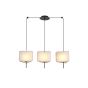 ΦΩΤΙΣΤΙΚΟ ΚΡΕΜΑΣΤΟ ΥΦΑΣΜΑ 3ΦΩΤΟ 3ΧΕ14 Max 8W 800X250X900mm ΜΠΕΖ ARTE ILLUMINA TOSCANY Eurolamp 144-33063
