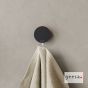 Άγκιστρο μπάνιου μονό 1,9εκ. Φ54 OPAL Geesa Black Matt 7245-400