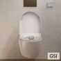 Λεκάνη Κρεμαστή PURA/59  Swirlflush με σύστημα ηλεκτρονικού μπιντέ, White GSI Ιταλίας 7418K-300