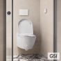 Λεκάνη Κρεμαστή PURA/59  Swirlflush με σύστημα ηλεκτρονικού μπιντέ, White GSI Ιταλίας 7418K-300