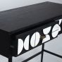 ΚΟΝΣΟΛΑ ΞΥΛΙΝΗ ΜΑΥΡΗ - ΛΕΥΚΗ 100x40x77cm Eurolamp 750-25041