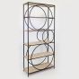 ΡΑΦΙΕΡΑ ΜΕΤΑΛΛΙΚΗ ΜΑΥΡΗ 80x33x180cm Eurolamp 750-31519