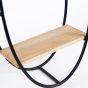 ΡΑΦΙ ΤΟΙΧΟΥ ΜΕΤΑΛΛΙΚΟ ΜΑΥΡΟ 56.5x12x92cm Eurolamp 750-31527