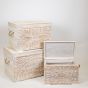 S/3 ΜΠΑΟΥΛΑ ΞΥΛΙΝΑ ΛΕΥΚΑ ΜΕ ΣΧΕΔΙΑ 72x40.5x41cm/ 55.5x33.5x36.5cm/ 47.5x26.5x31cm Eurolamp 752-28013