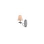 C119-1 ETNA WALL LAMP GREY PATINA & WHITE SHADE 1Z1 HOMELIGHTING 77-3663