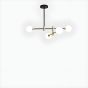 SE21-HA-4 HARUTO BLACK AND GOLD PENDANT OPAL 70x70x70  E27*4  MAX 60W IP20  2 YEARS WARRANTY HOMELIGHTING 77-50612