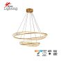 SE LED 60+80  OVELA ROSE GOLD Φ60+80cm 3CCT REMOTE CONTROL 2 YEARS WARRANTY HOMELIGHTING 77-51194