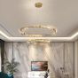 SE LED 60+80  OVELA ROSE GOLD Φ60+80cm 3CCT REMOTE CONTROL 2 YEARS WARRANTY HOMELIGHTING 77-51194