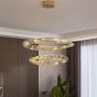 SE LED 60+80  OVELA ROSE GOLD Φ60+80cm 3CCT REMOTE CONTROL 2 YEARS WARRANTY HOMELIGHTING 77-51194
