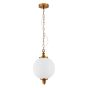 SE21-AB-25 LOCKE ANTIQUE BRASS PENDANT & OPAL GLASS Γ3 HOMELIGHTING 77-8218