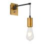 SE21-GM-9 ADEPT GOLD MATT & BLACK WALL LAMP Β3 HOMELIGHTING 77-8278