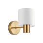 SE21-GM-16-SH1 ADEPT GOLD MATT WALL LAMP WHITE SHADE+ HOMELIGHTING 77-8304
