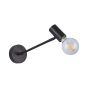 SE21-BL-22-MS3 ADEPT BLACK WALL LAMP BLACK METAL SHADE+ HOMELIGHTING 77-8325