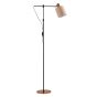 SE21-GM-39-SH3 ADEPT FLOOR LAMP Gold Matt and Black Metal Floor Lamp Brown Shade+ HOMELIGHTING 77-8347