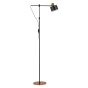 SE21-GM-39-MS1 ADEPT FLOOR LAMP Gold Matt and Black Metal Floor Lamp Black Metal Shade+ HOMELIGHTING 77-8350