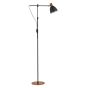 SE21-GM-39-MS2 ADEPT FLOOR LAMP Gold Matt and Black Metal Floor Lamp Black Metal Shade+ HOMELIGHTING 77-8351