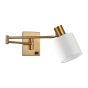 SE21-GM-52-SH1 ADEPT WALL LAMP Gold Matt Wall lamp with Switcher and White Shade+ HOMELIGHTING 77-8364
