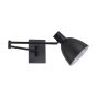 SE21-BL-52-MS2 ADEPT WALL LAMP Black Wall Lamp with Switcher and Black Metal Shade+ HOMELIGHTING 77-8384