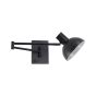 SE21-BL-52-MS3 ADEPT WALL LAMP Black Wall Lamp with Switcher and Black Metal Shade+ HOMELIGHTING 77-8385