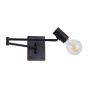 SE21-BL-52-MS3 ADEPT WALL LAMP Black Wall Lamp with Switcher and Black Metal Shade+ HOMELIGHTING 77-8385