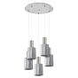 SE21-NM-4-GL1-5NM ADEPT TUBE Nickel Matt Pendant Smoked Glass+ HOMELIGHTING 77-8397